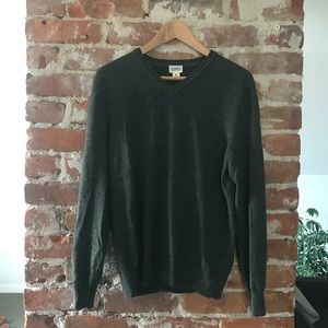 Club Monaco Green Wool V-Neck